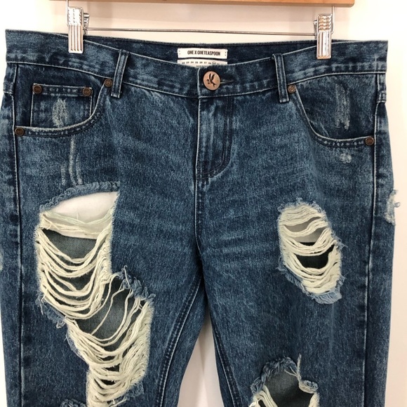 One Teaspoon 29x29 Awesome Baggies Destroyed Distressed Ripped 0640 Jeans blue - Picture 5 of 12